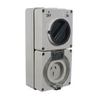 NLS 3 FLAT PIN 20AMP COMBINATION SWITCHED SOCKET IP66