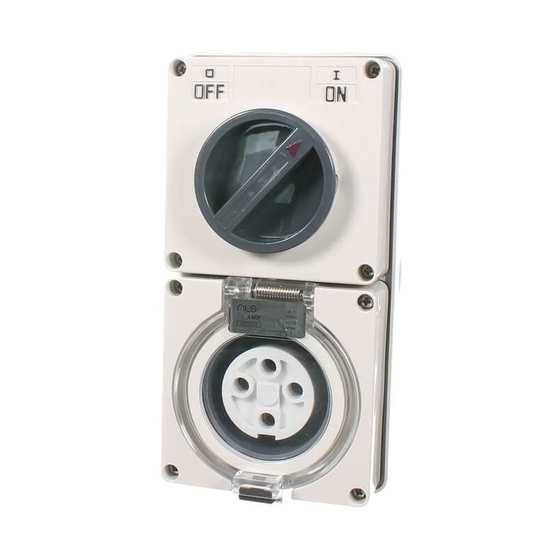 NLS 4 PIN SWITCHED SOCKET OUTLET IP66