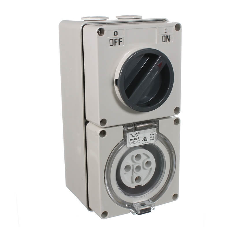 NLS 5 PIN SWITCHED SOCKET OUTLET IP66