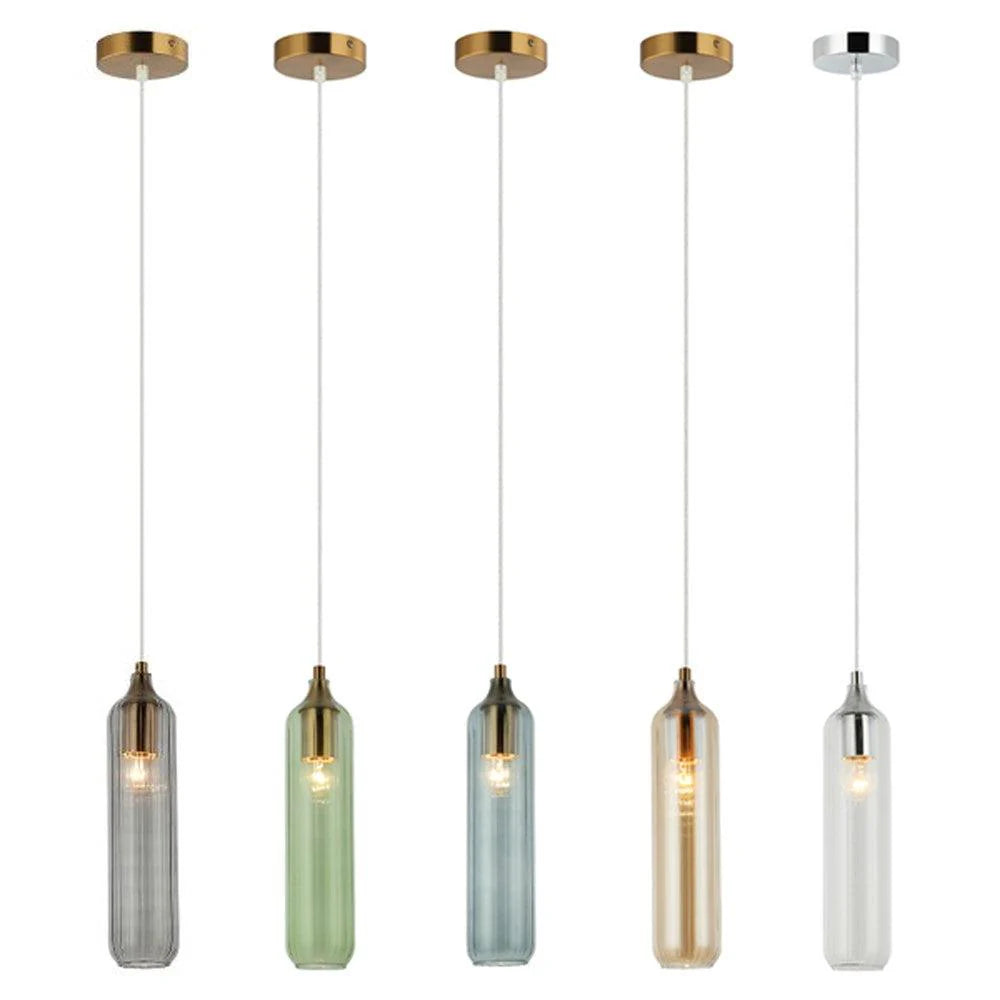 CLA Lighting-MANGA: Interior Glass Cylinder Pendant Lights