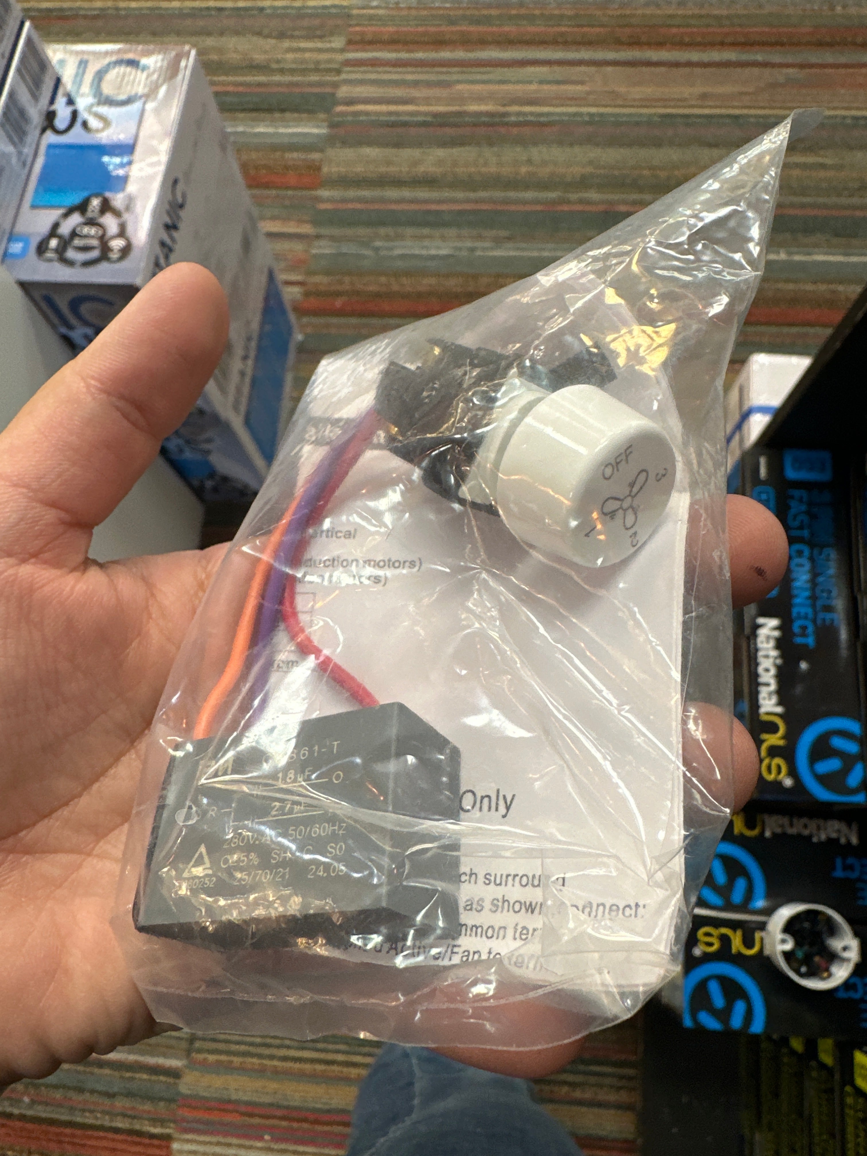 NLS 3speed fan controller with capacitor