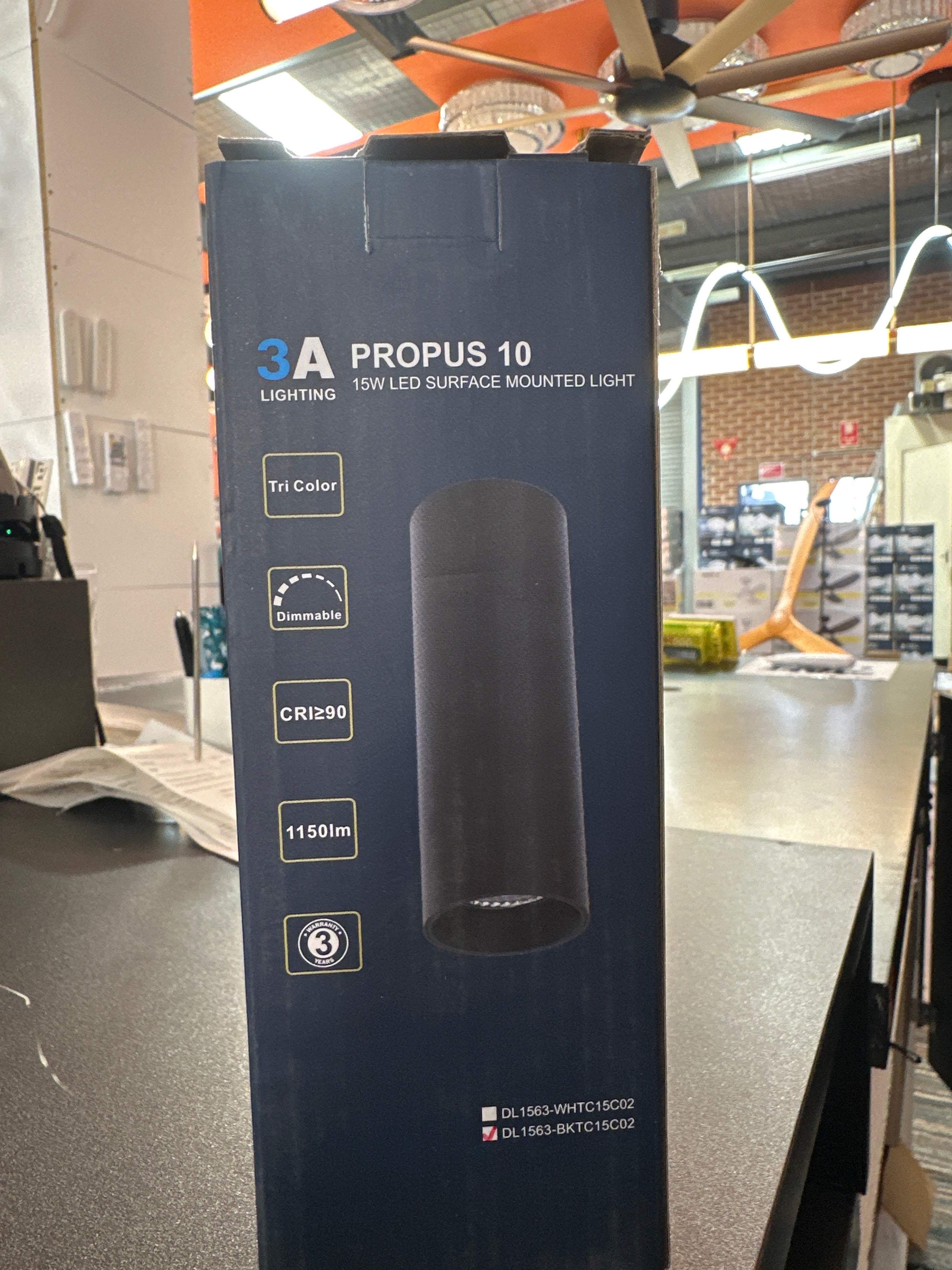 15W surface mounted light 175mm deep