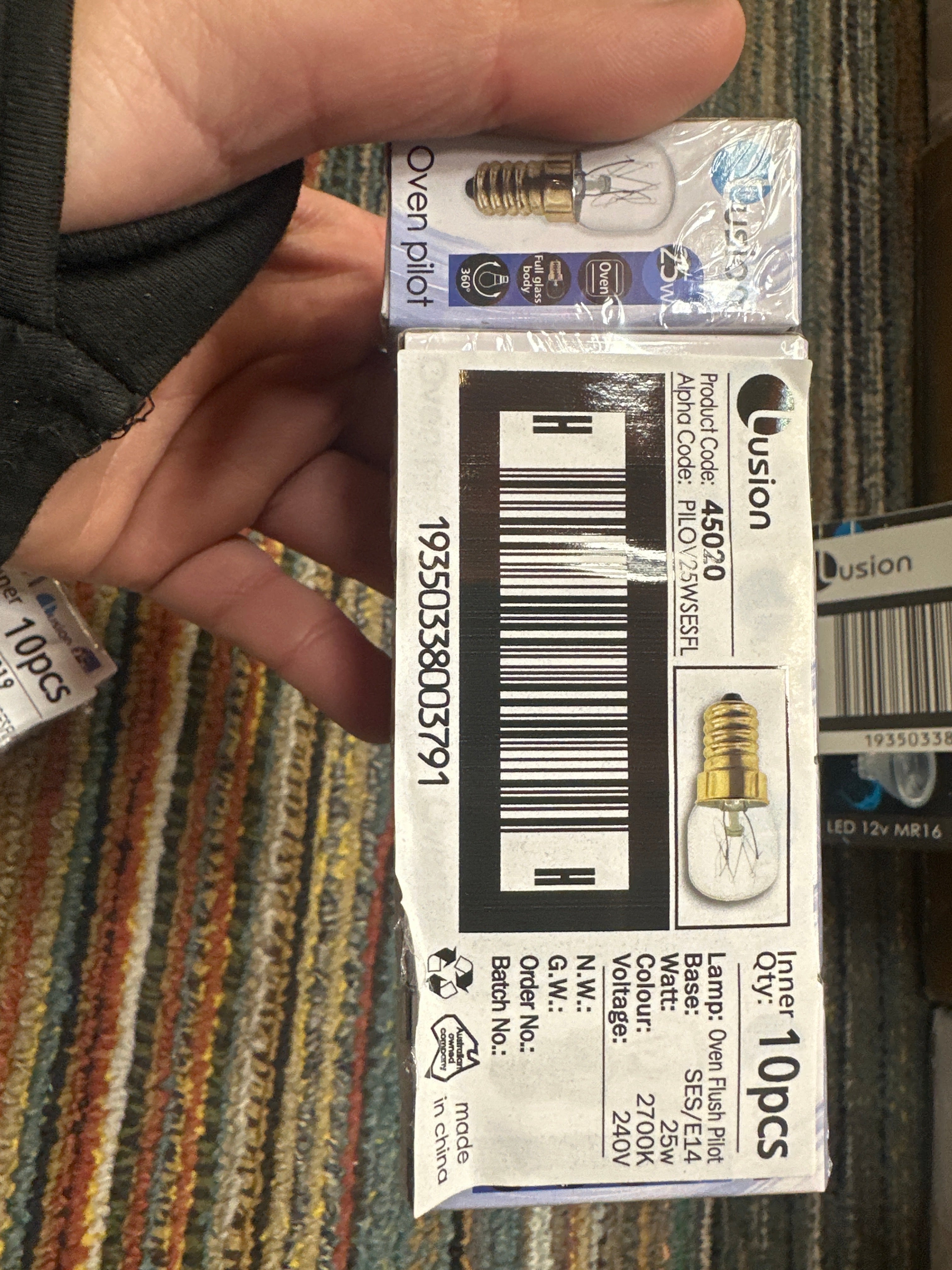 45020 Lusion 25W oven flush pilot halogen globe