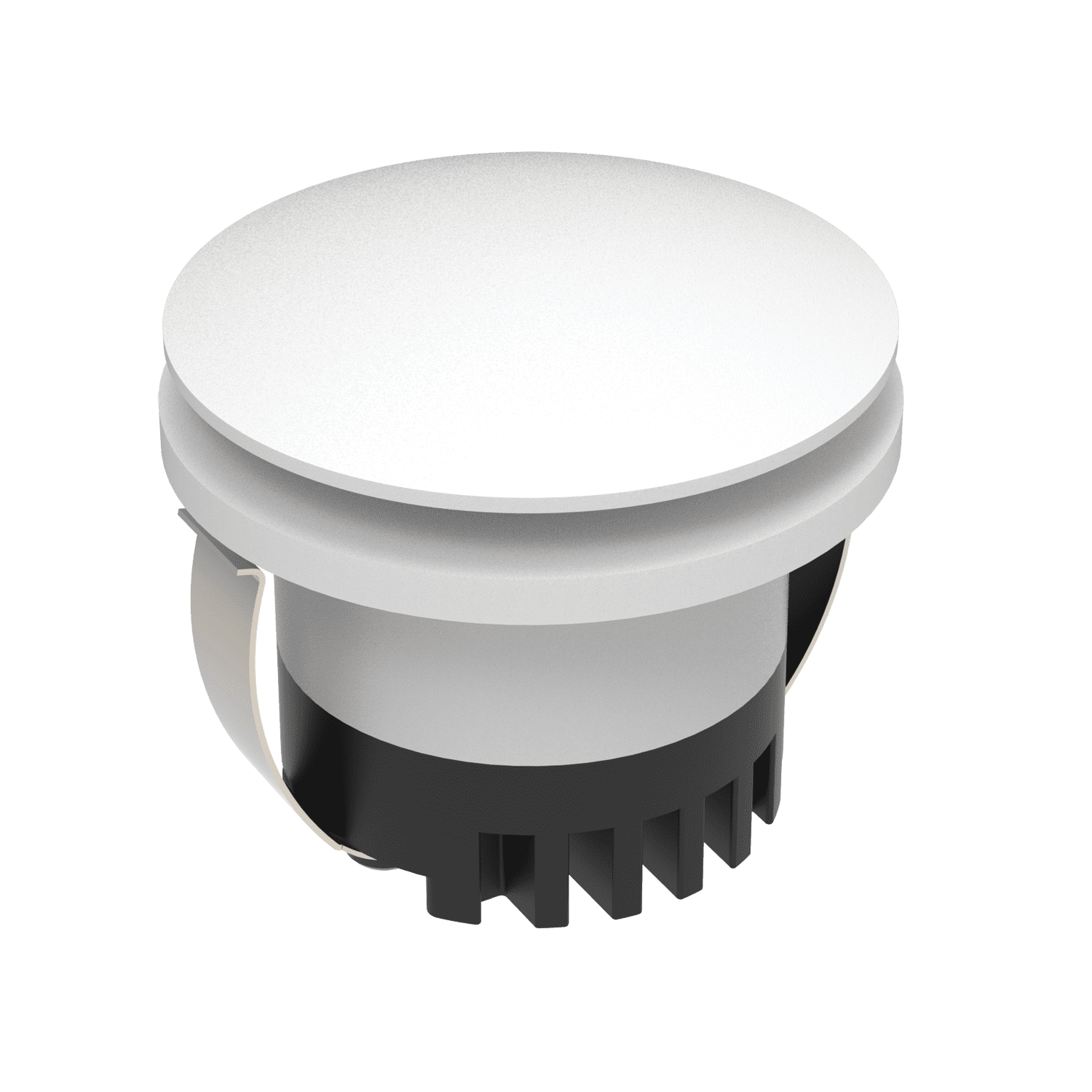 Domus AURA-240V-RND-WHT - 3W LED Tri-Colour Recessed 45mm Round LED Steplight IP20 240V White