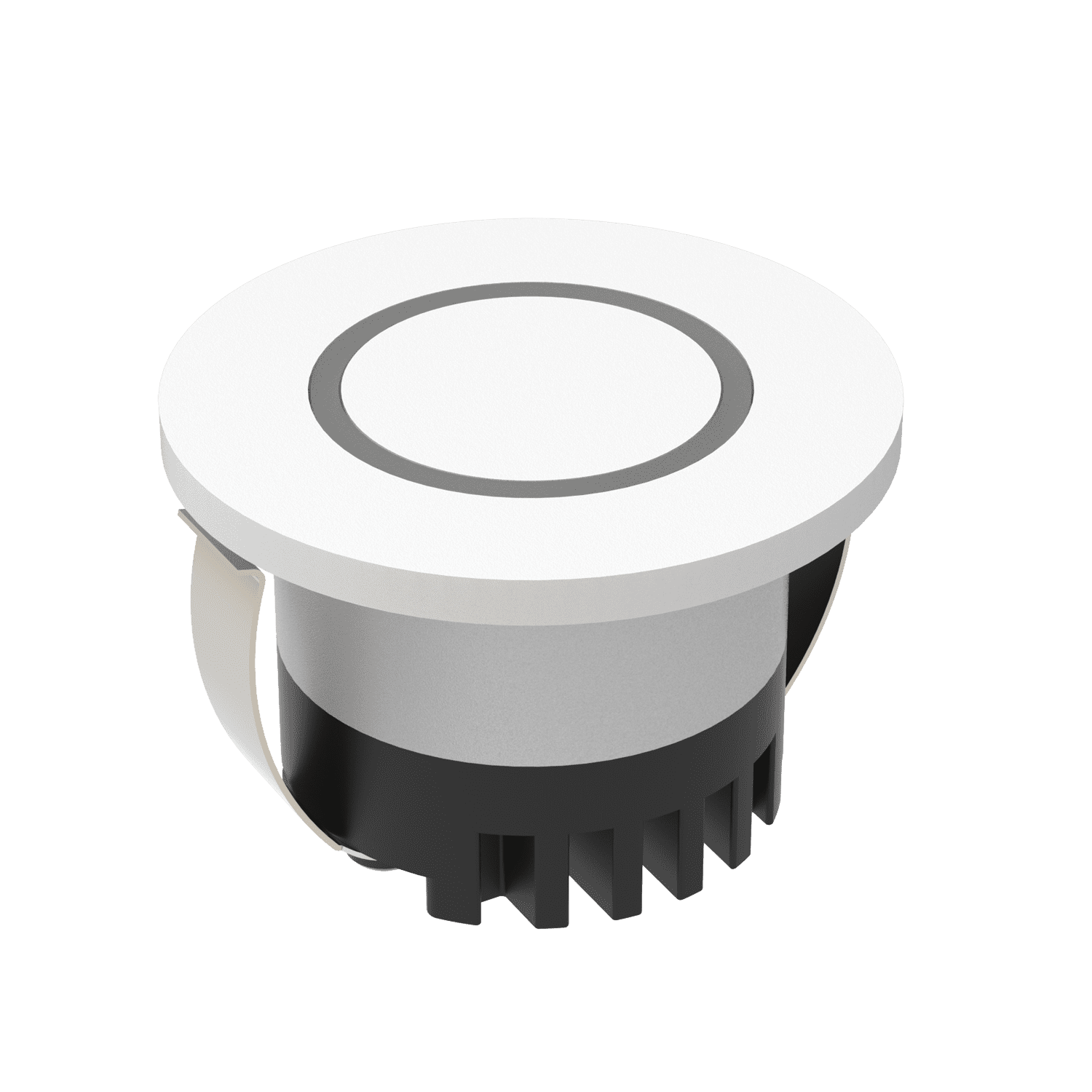 Domus AURA-240V-RND-WHT - 3W LED Tri-Colour Recessed 45mm Round LED Steplight IP20 240V White