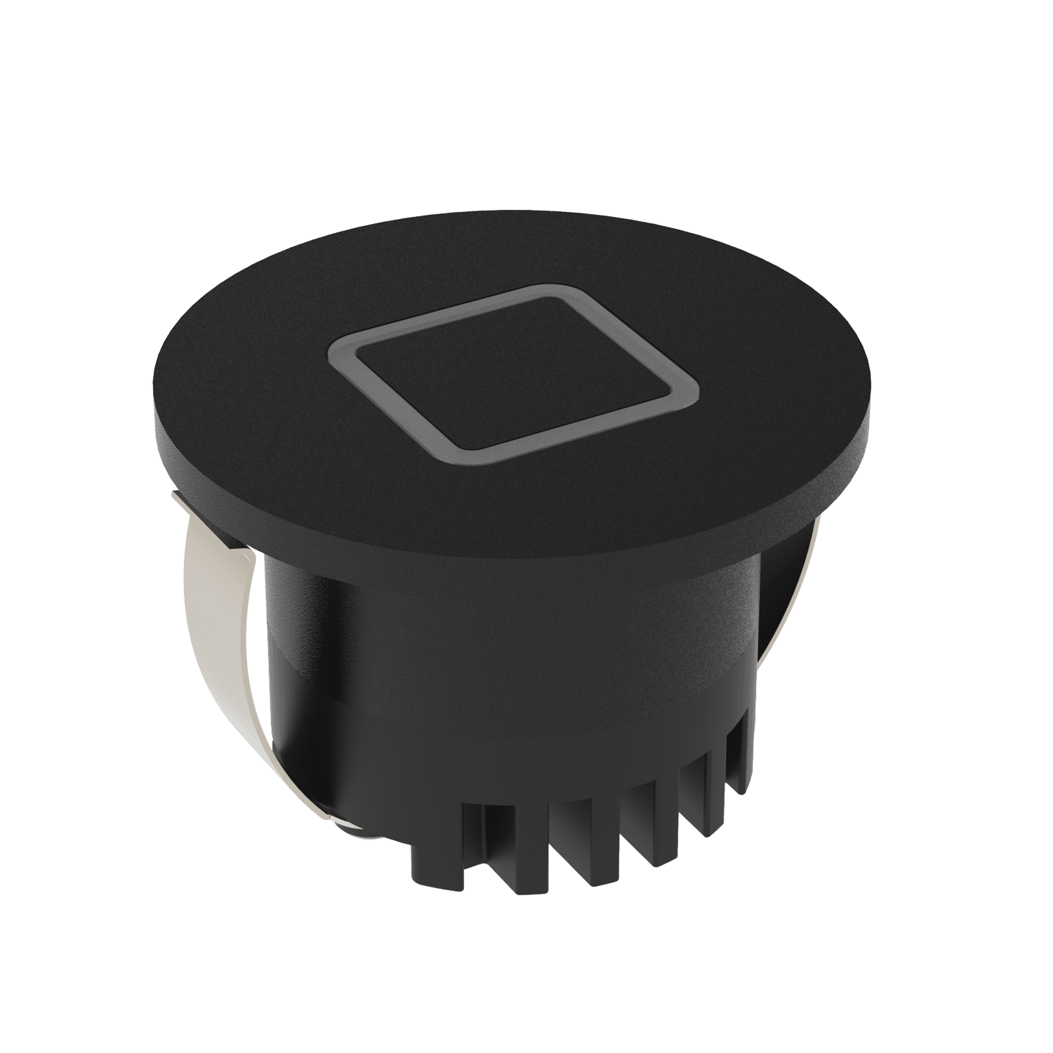 Domus AURA-240V-RND-BLK - 3W LED Tri-Colour Recessed 45mm Round LED Steplight IP20 240V Black