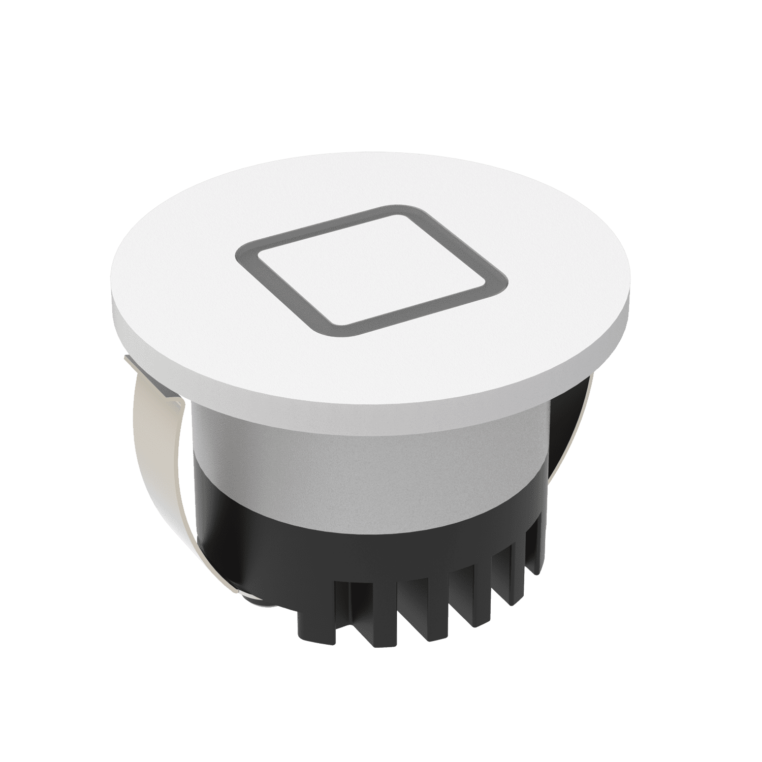 Domus AURA-240V-RND-WHT - 3W LED Tri-Colour Recessed 45mm Round LED Steplight IP20 240V White