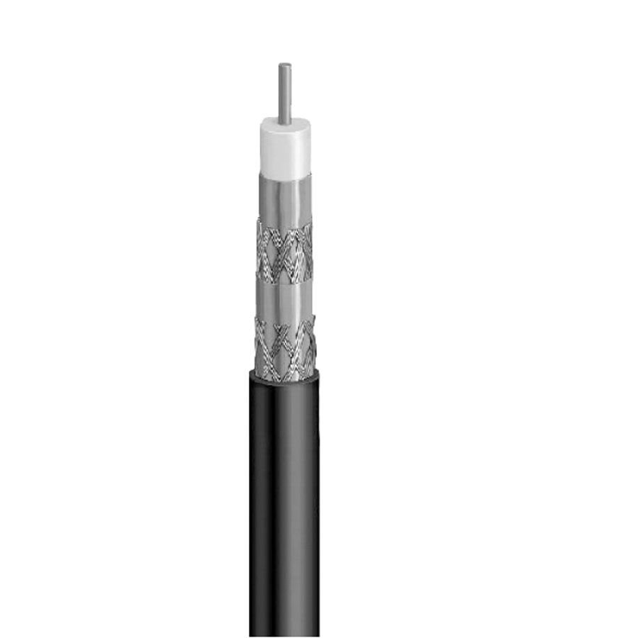 CABLE COAXIAL RG6 QUAD SHIELD 305M BLACK