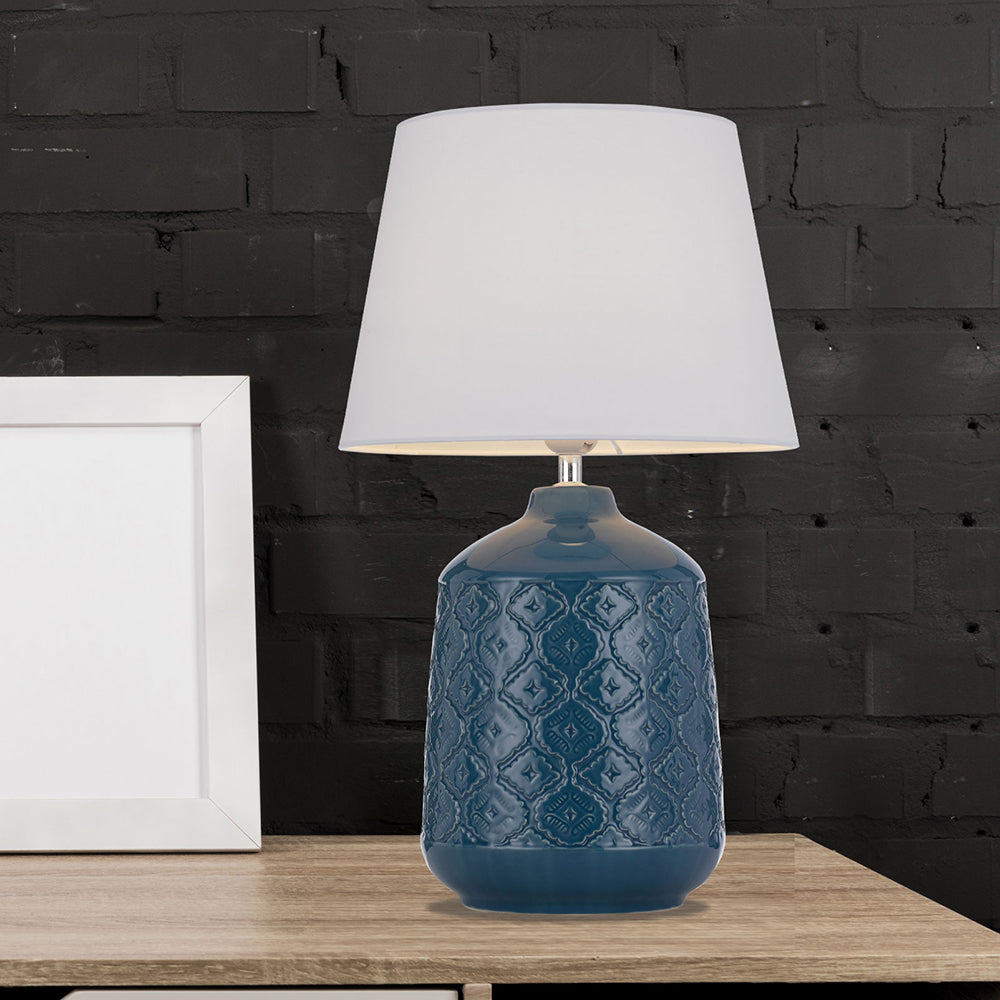 Telbix lighting : Baci Table Lamp Blue - BACI TL-BLWH