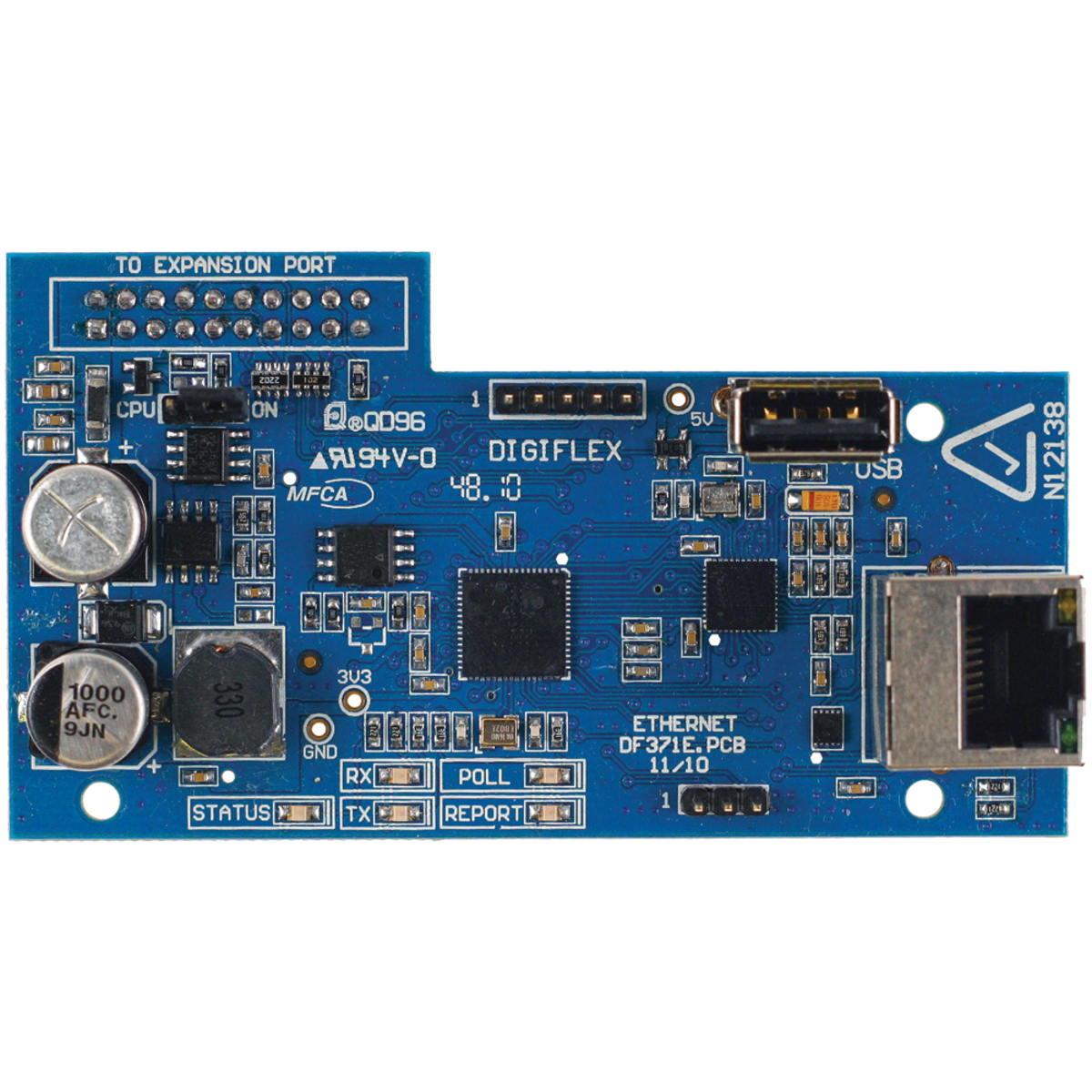 BOSCH PLUG-IN IP ETHERNET COMMUNICATION MODULE BLUE PCB ENCLOSURE MOUNT BUILT IN ETHERNET SUITS SOLUTION 6000/ 144 SUPPORTS CONETTIX & CSV-IP REPORTING FORMATS