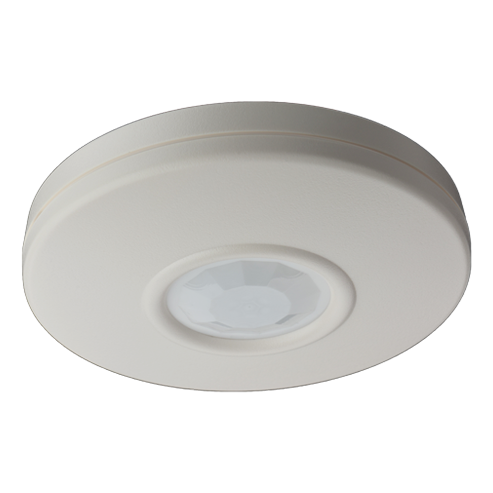 BOSCH CLASSIC SERIES HARDWIRED 360° PIR LOW PROFILE WITH FRESNEL OPTICS WHITE 360°x 7.5M DETECTION AREA 1 x N/C OUTPUT (DRY) PLASTIC CEILING MOUNT 2-3.6M MOUNT HEIGHT 10-15VDC