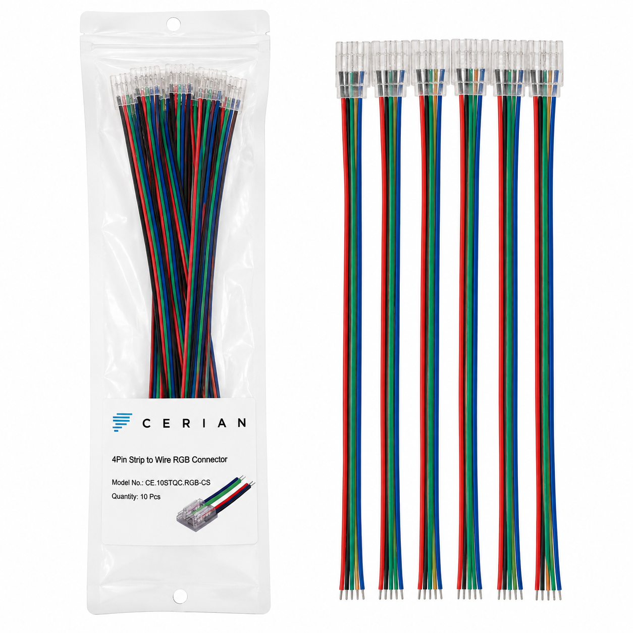Cerian Lighting 4pin 10mm RGB / CCT Strip Connector Kit
