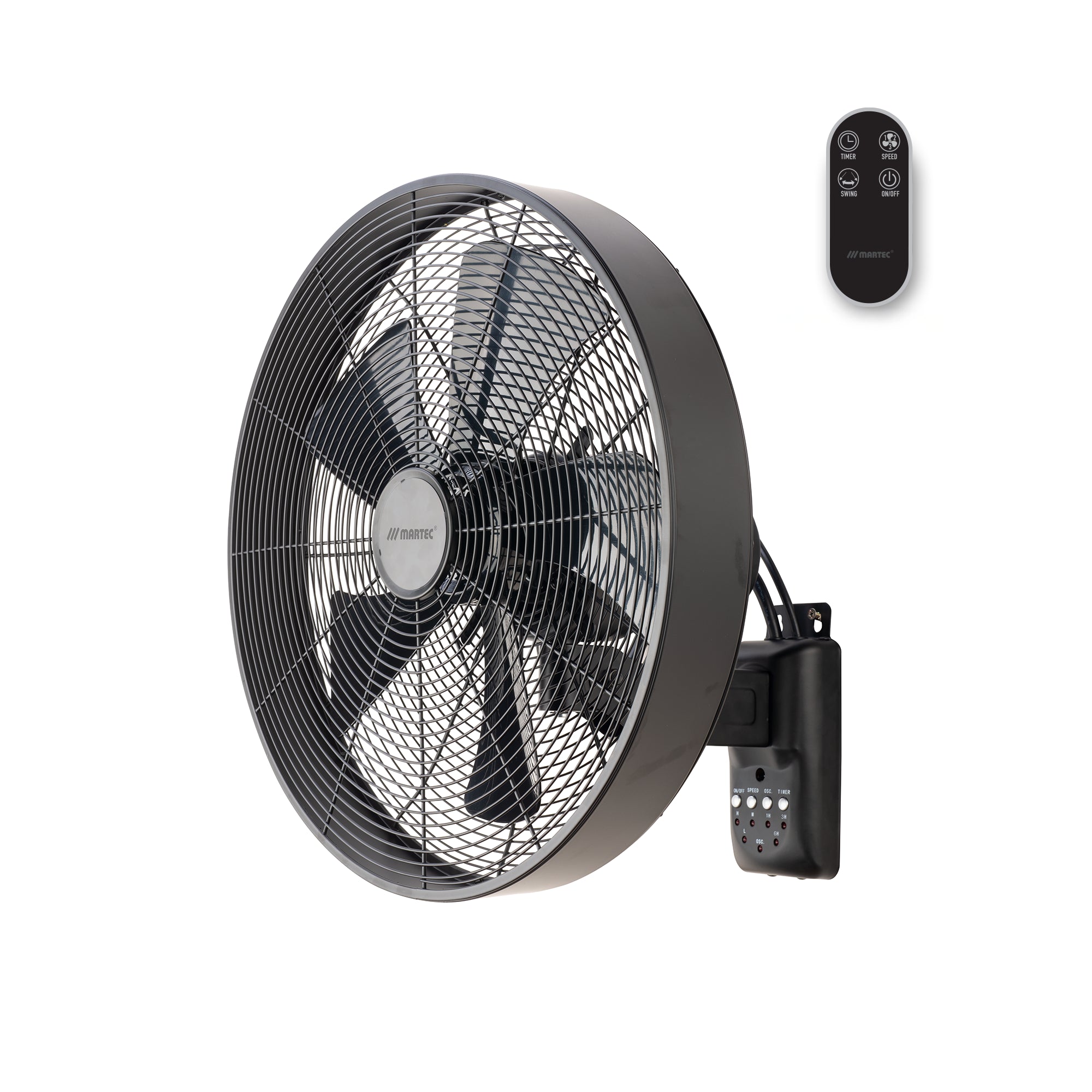 Martec Como AC 16″ Wall Fan With Remote Control