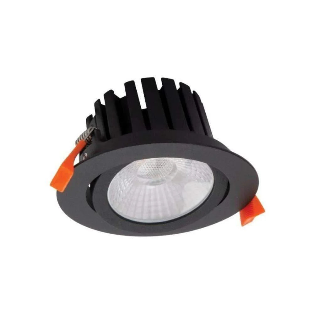 Domus AQUA-13-TILT-TRIO - 13W LED Tri-Colour Dimmable Deep Face Tiltable Wet Area Downlight IP65