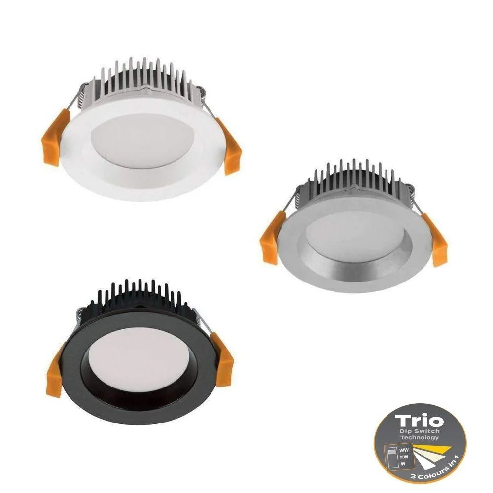 Domus DECO-8 - 8W LED Tri-Colour Dimmable Mini Round Deep Face Downlight IP44