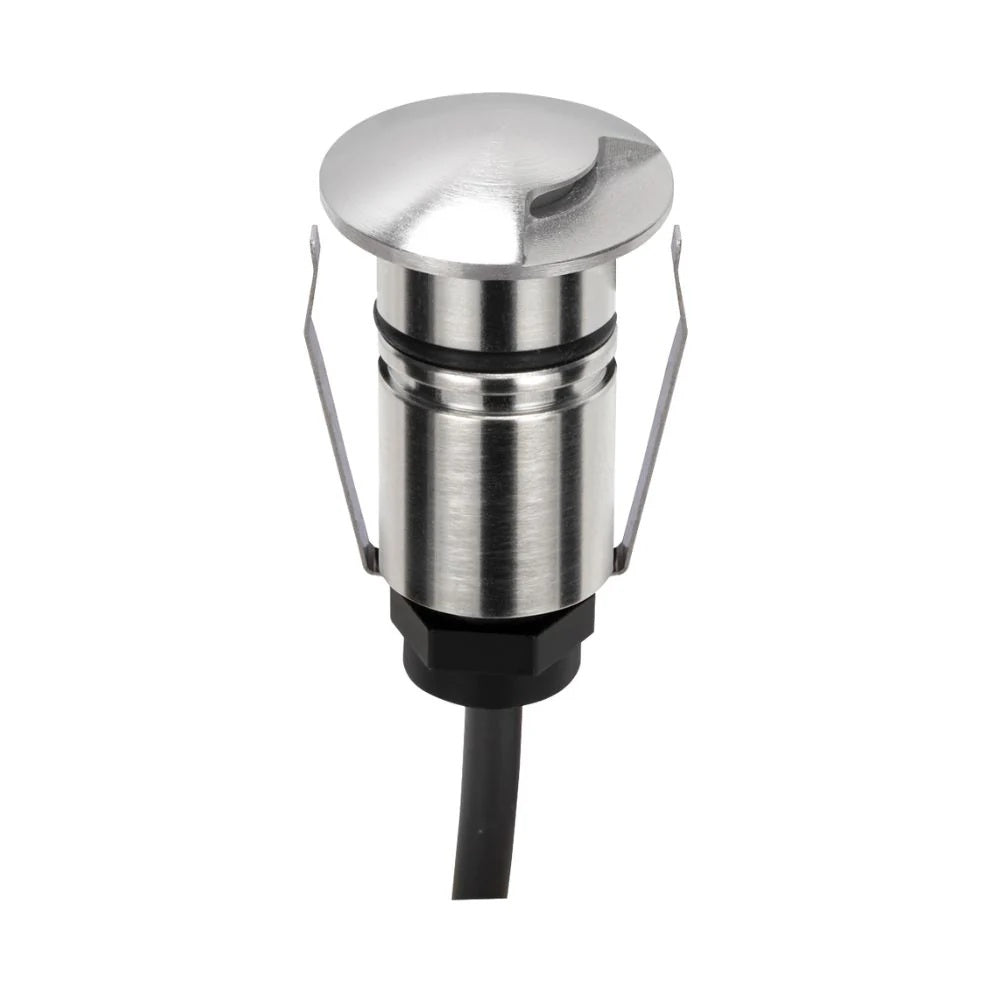 Domus EMIT-25-TRIO-STS - 1W LED 12/24V DC Tri-Colour 25mm Micro Recessed Step & Inground Light IP67 Stainless Steel - DRIVER REQUIRED