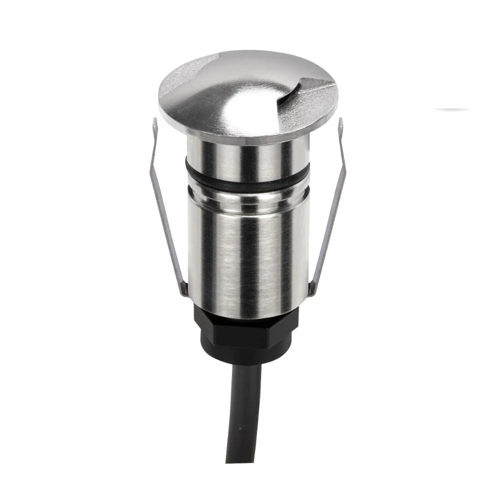 Domus EMIT-25-TRIO-STS - 1W LED 12/24V DC Tri-Colour 25mm Micro Recessed Step & Inground Light IP67 Stainless Steel - DRIVER REQUIRED