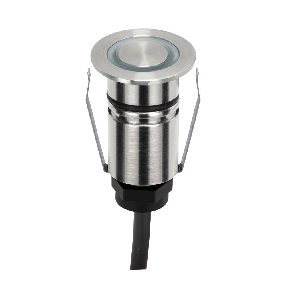 Domus EMIT-25-TRIO-STS - 1W LED 12/24V DC Tri-Colour 25mm Micro Recessed Step & Inground Light IP67 Stainless Steel - DRIVER REQUIRED
