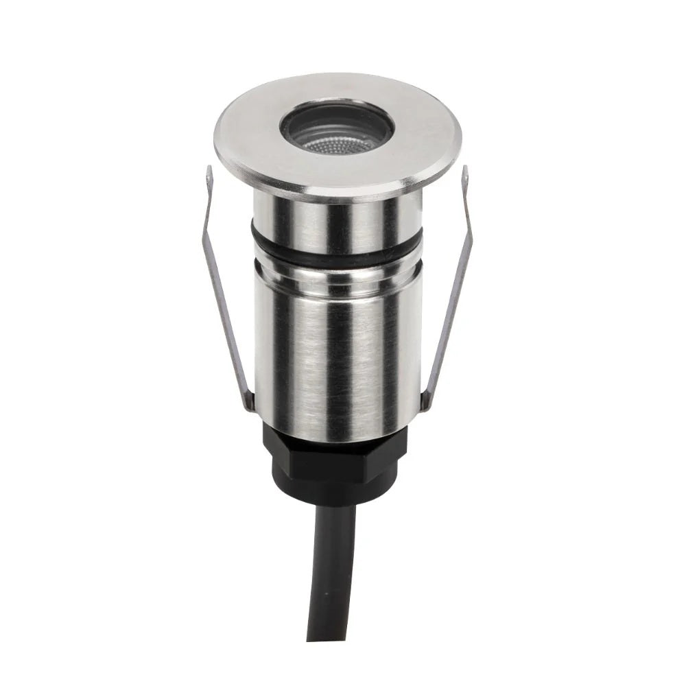 Domus EMIT-25-TRIO-STS - 1W LED 12/24V DC Tri-Colour 25mm Micro Recessed Step & Inground Light IP67 Stainless Steel - DRIVER REQUIRED