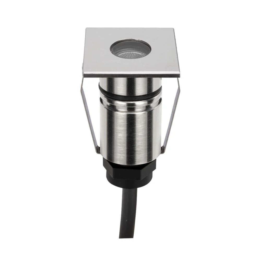 Domus EMIT-25-TRIO-STS - 1W LED 12/24V DC Tri-Colour 25mm Micro Recessed Step & Inground Light IP67 Stainless Steel - DRIVER REQUIRED