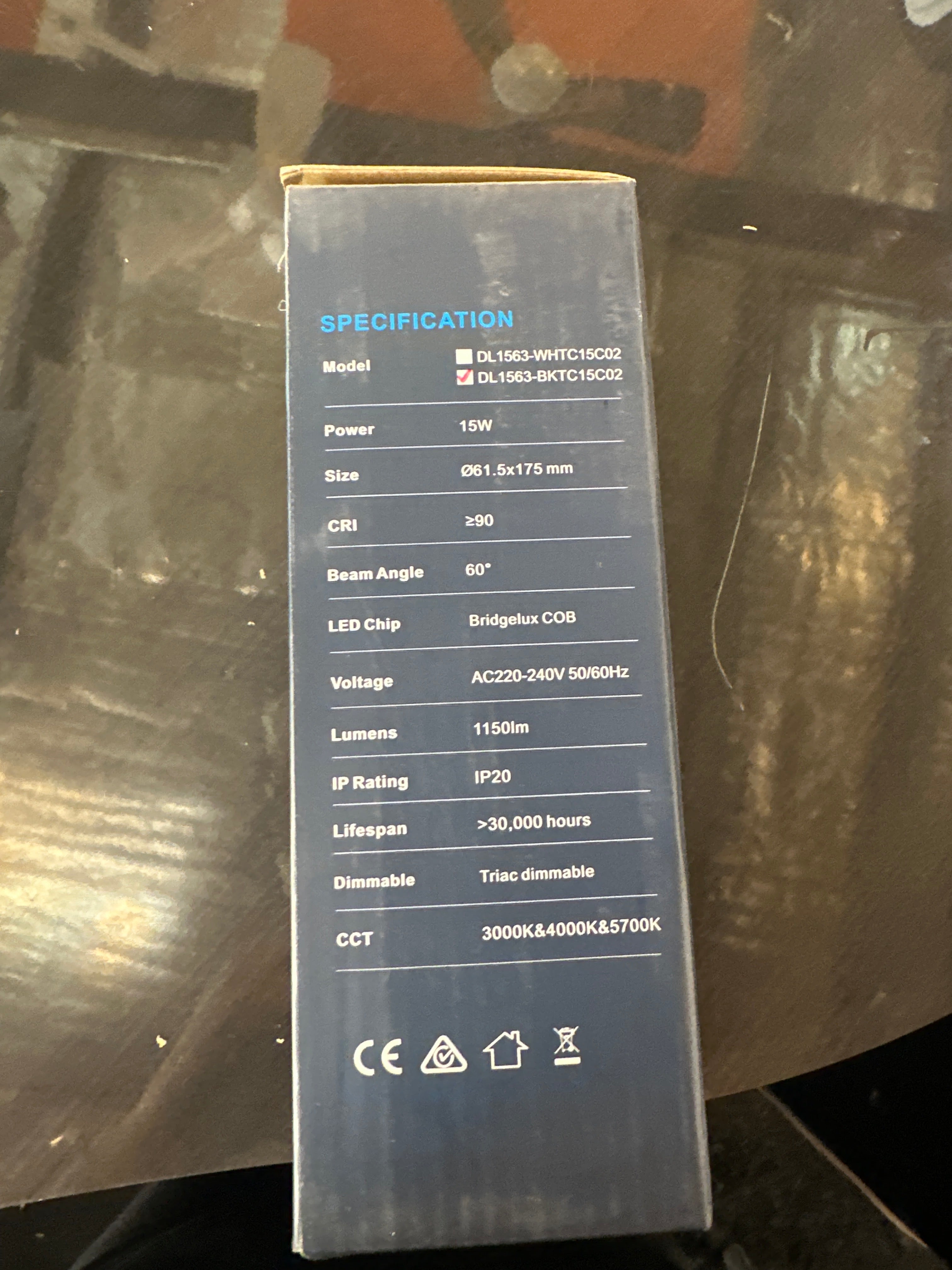 15W surface mounted light 175mm deep