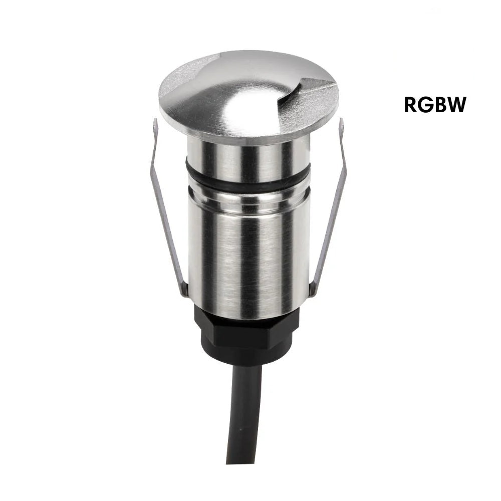 Domus EMIT-25-RGBW-STS - 1W LED 24V DC RGBW Colour Changeable 25mm Micro Recessed Step & Inground Light IP67 Stainless Steel - DRIVER REQUIRED)