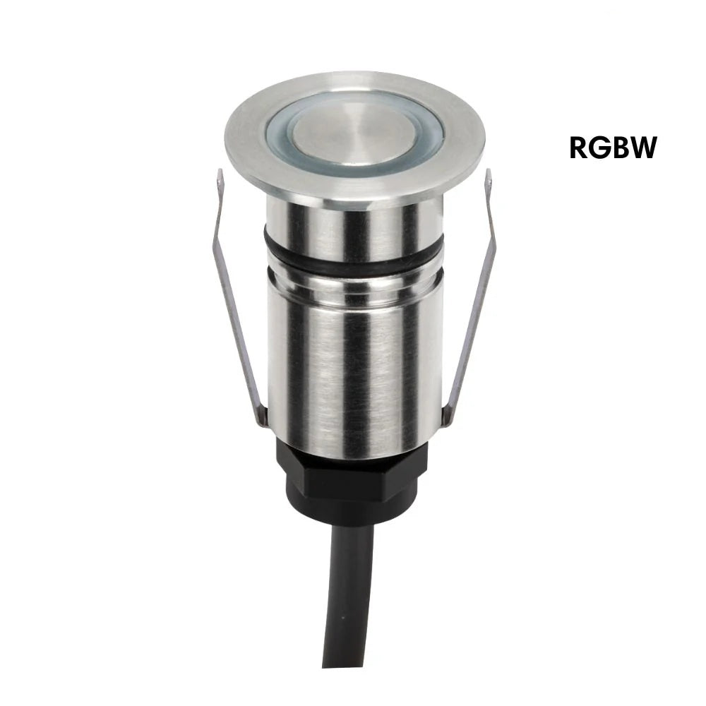 Domus EMIT-25-RGBW-STS - 1W LED 24V DC RGBW Colour Changeable 25mm Micro Recessed Step & Inground Light IP67 Stainless Steel - DRIVER REQUIRED)