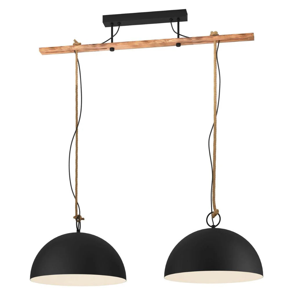 Eglo HODSOLL - 1/2 Steel Light Pendant (Last 2Pc Left)