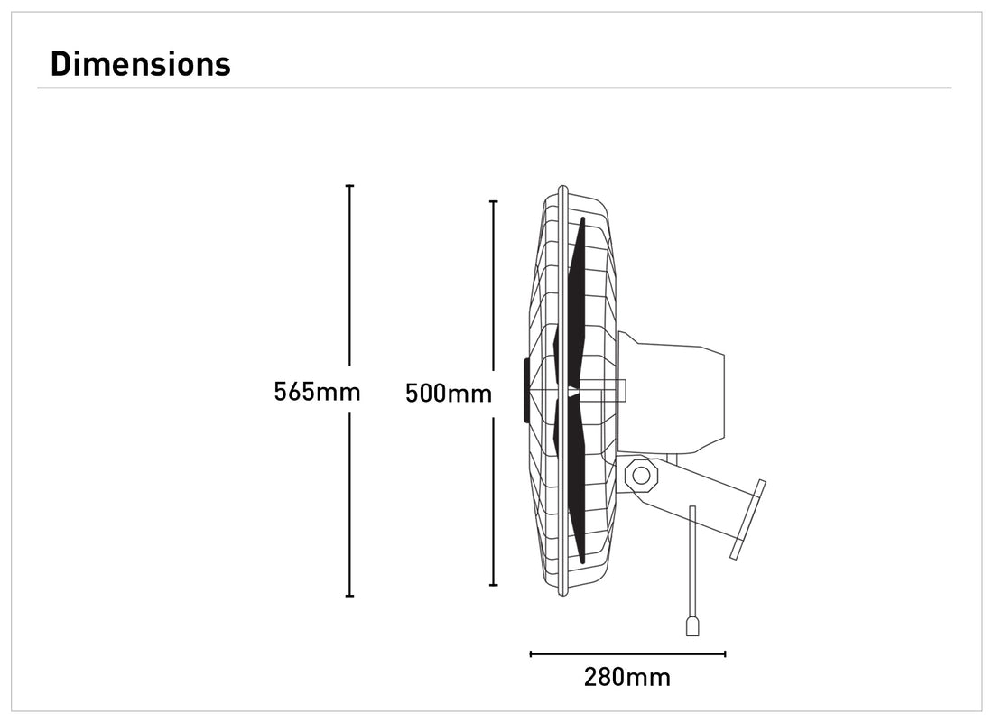 Arena 50cm Industrial Wall Fan