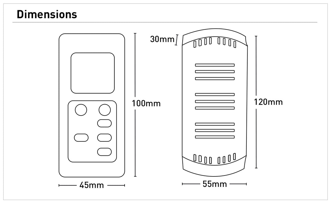 RF Remote Set with LCD Display for AC Ceiling Fans