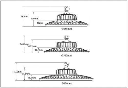 HIGHBAY LED Highbay 100W, 150W, 200W 5000K IP65