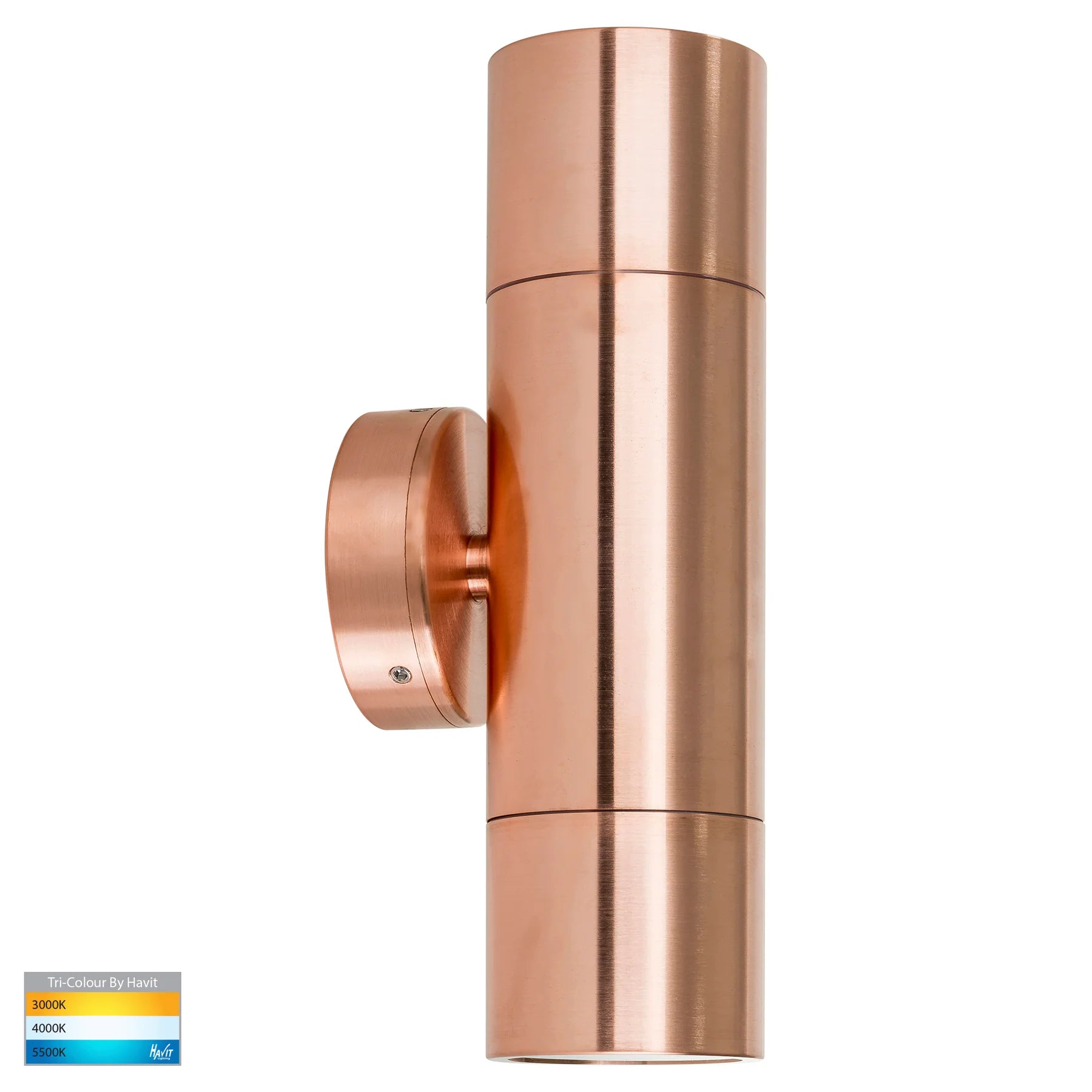 Havit Tivah Antique Brass TRI Colour Up & Down Wall Pillar Lights