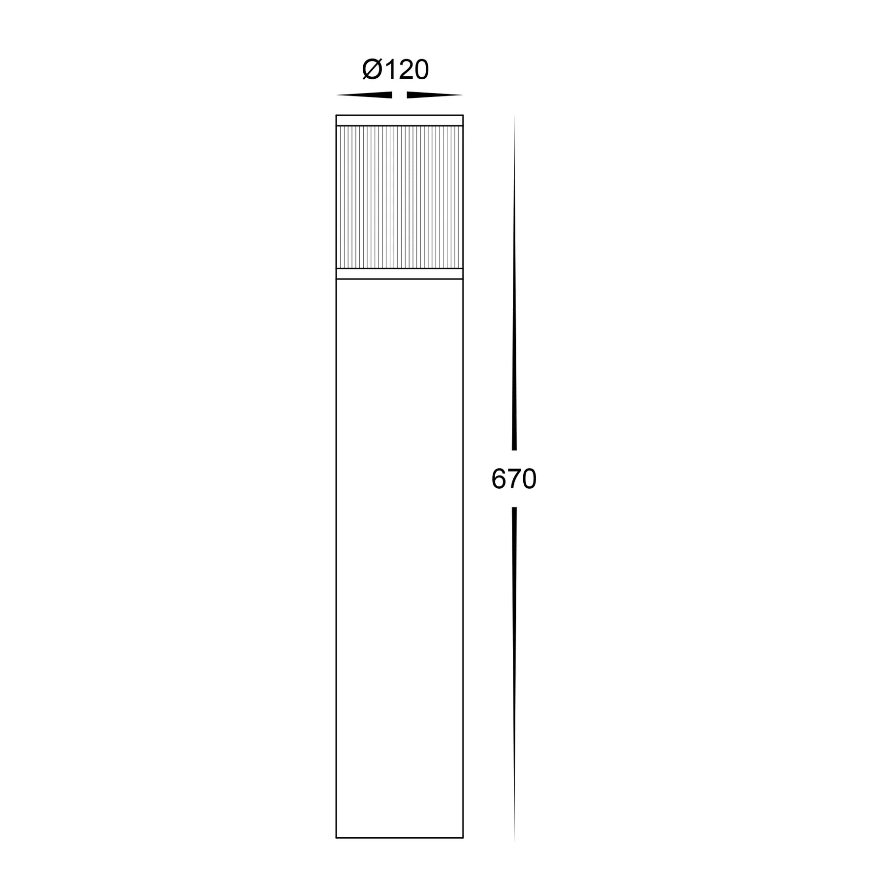 Havit HV1641W-BLK - Prisma Aluminium Black LED Bollard Light