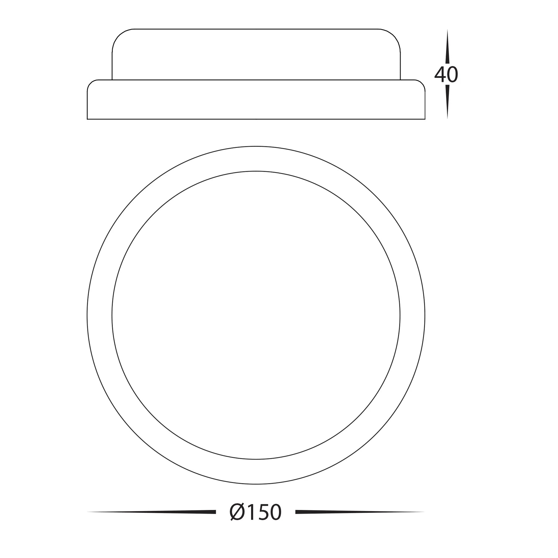 Havit HV3523T-WHT - Muovi Polycarbonate White Wall or Ceiling Light