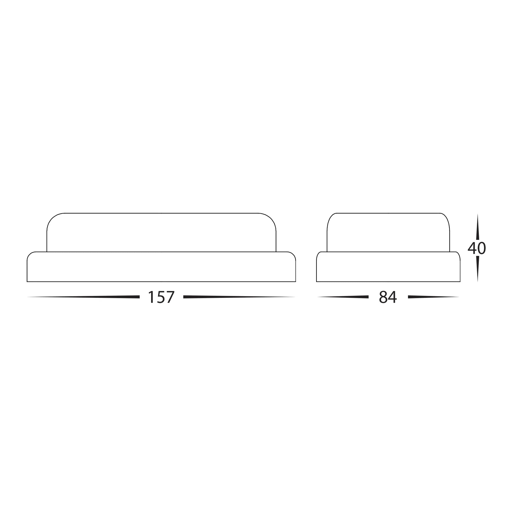 Havit HV3526T-WHT - Muovi Polycarbonate White Wall Light