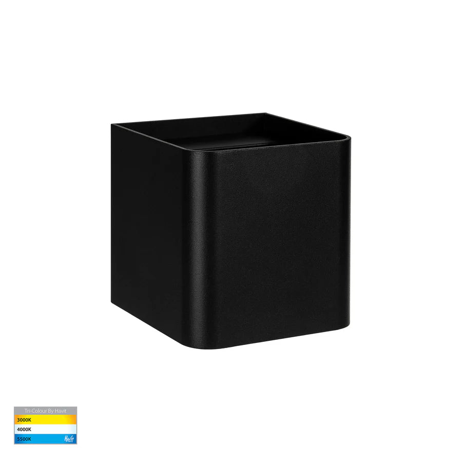 Havit HV36583T-BLK-SQ - Versa Black Square Up & Down Wall Light