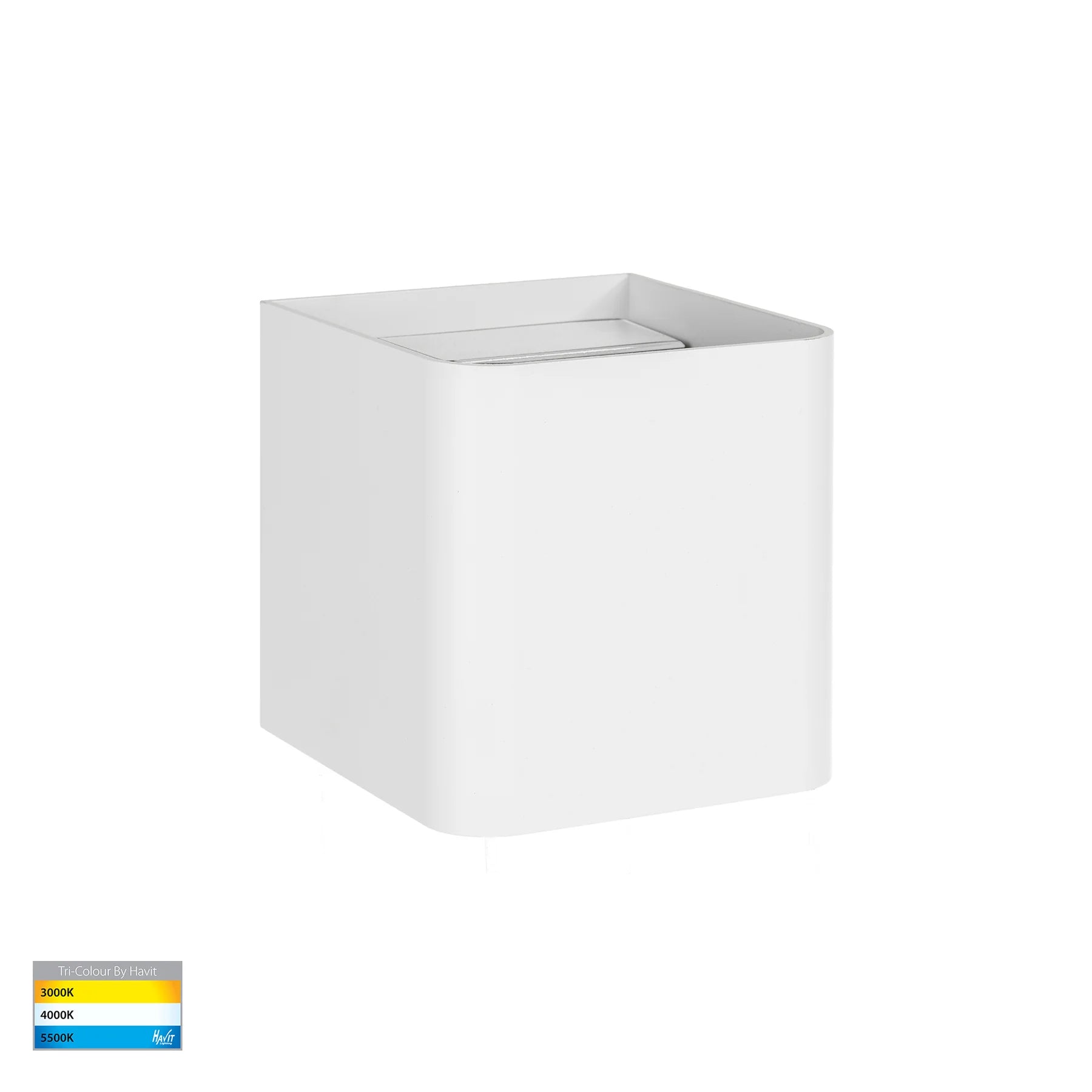 Havit HV36583T-WHT-SQ - Versa White Square Up & Down Wall Light