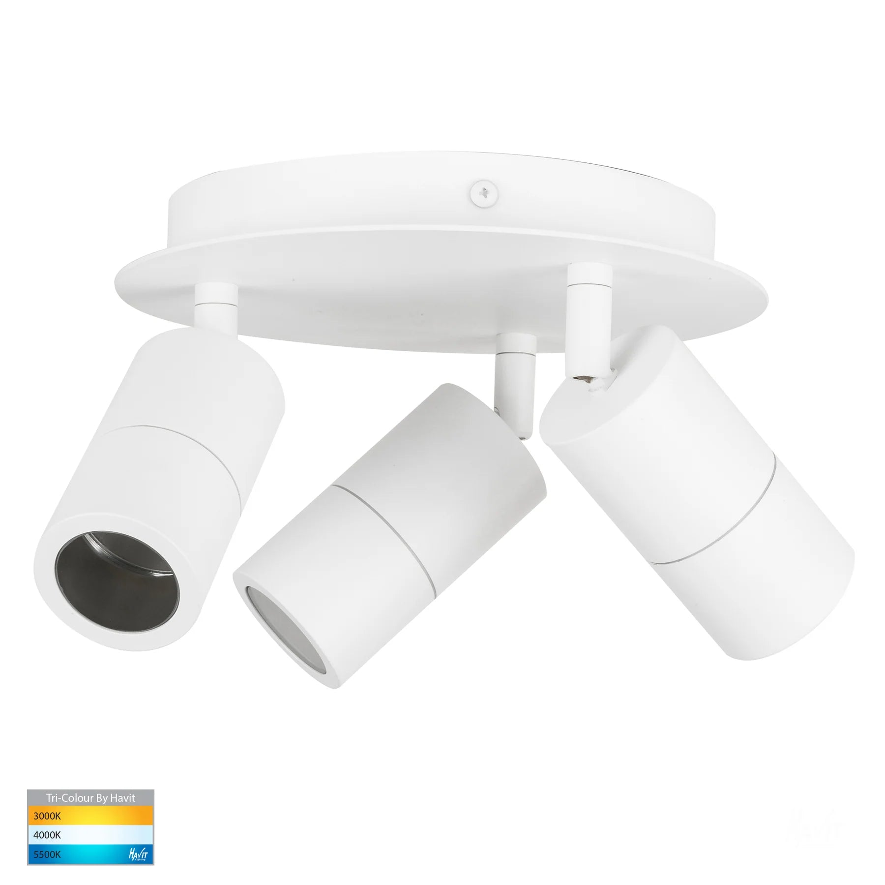 Havit Tivah White 3 Light Round Plate