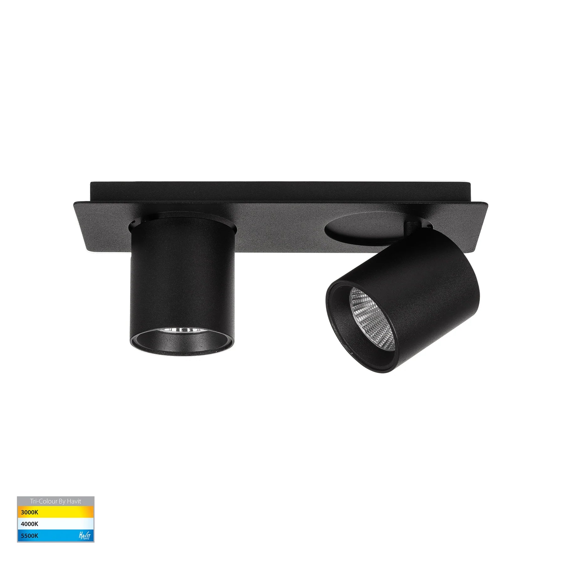 Havit HV4003T-2-BLK - Sbarra Black 2 Light Adjustable Bar Light