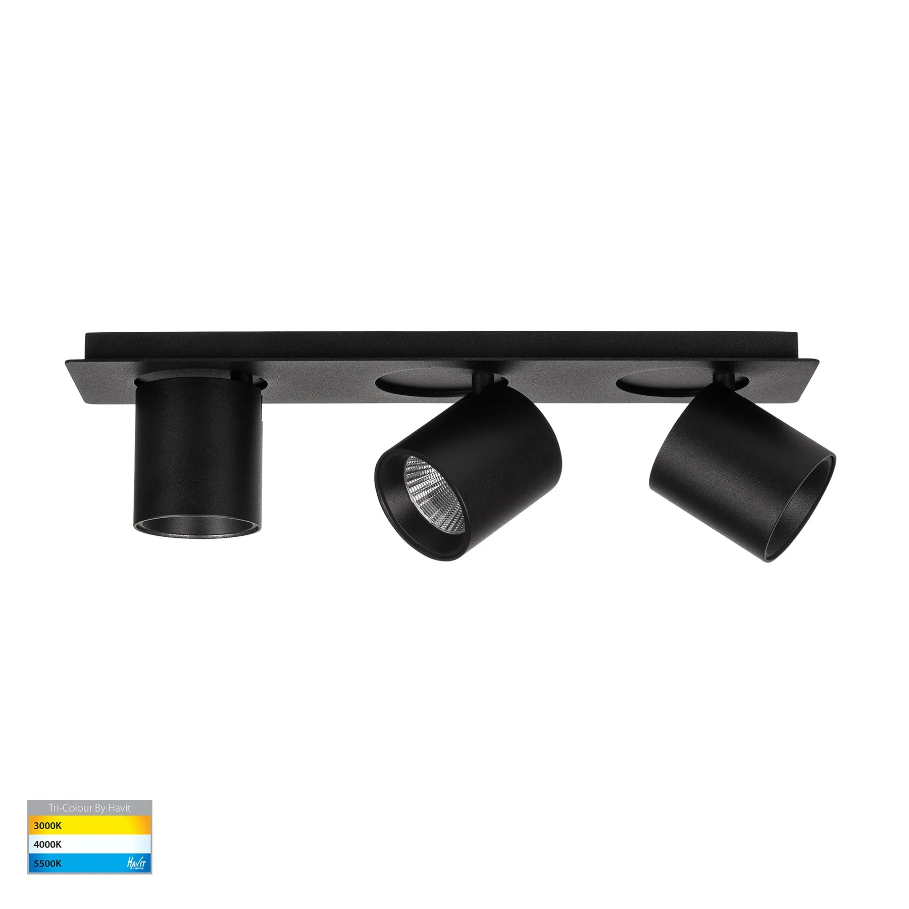 Havit HV4003T-3-BLK - Sbarra Black 3 Light Adjustable Bar Light