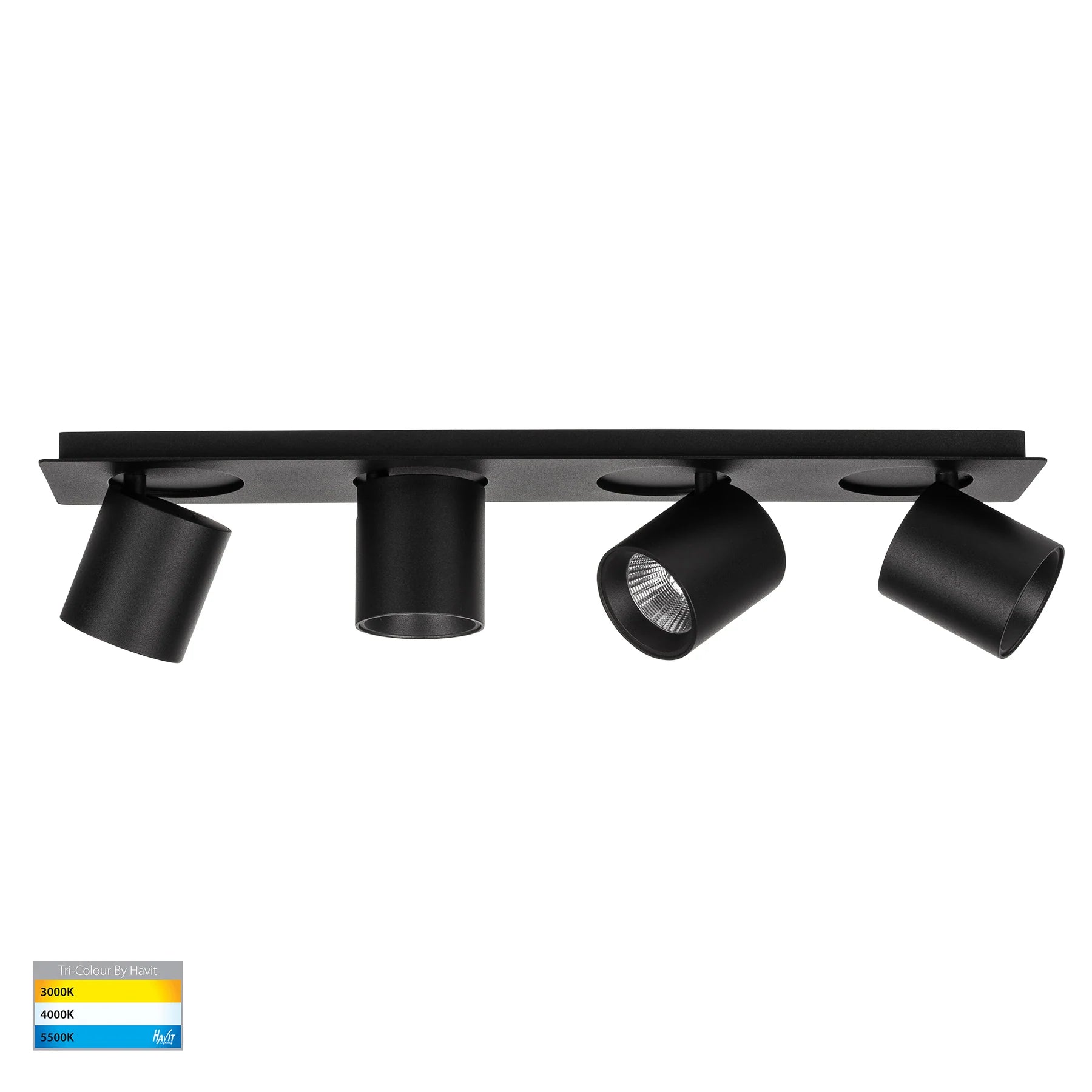 Havit HV4003T-4-BLK - Sbarra Black 4 Light Adjustable Bar Light