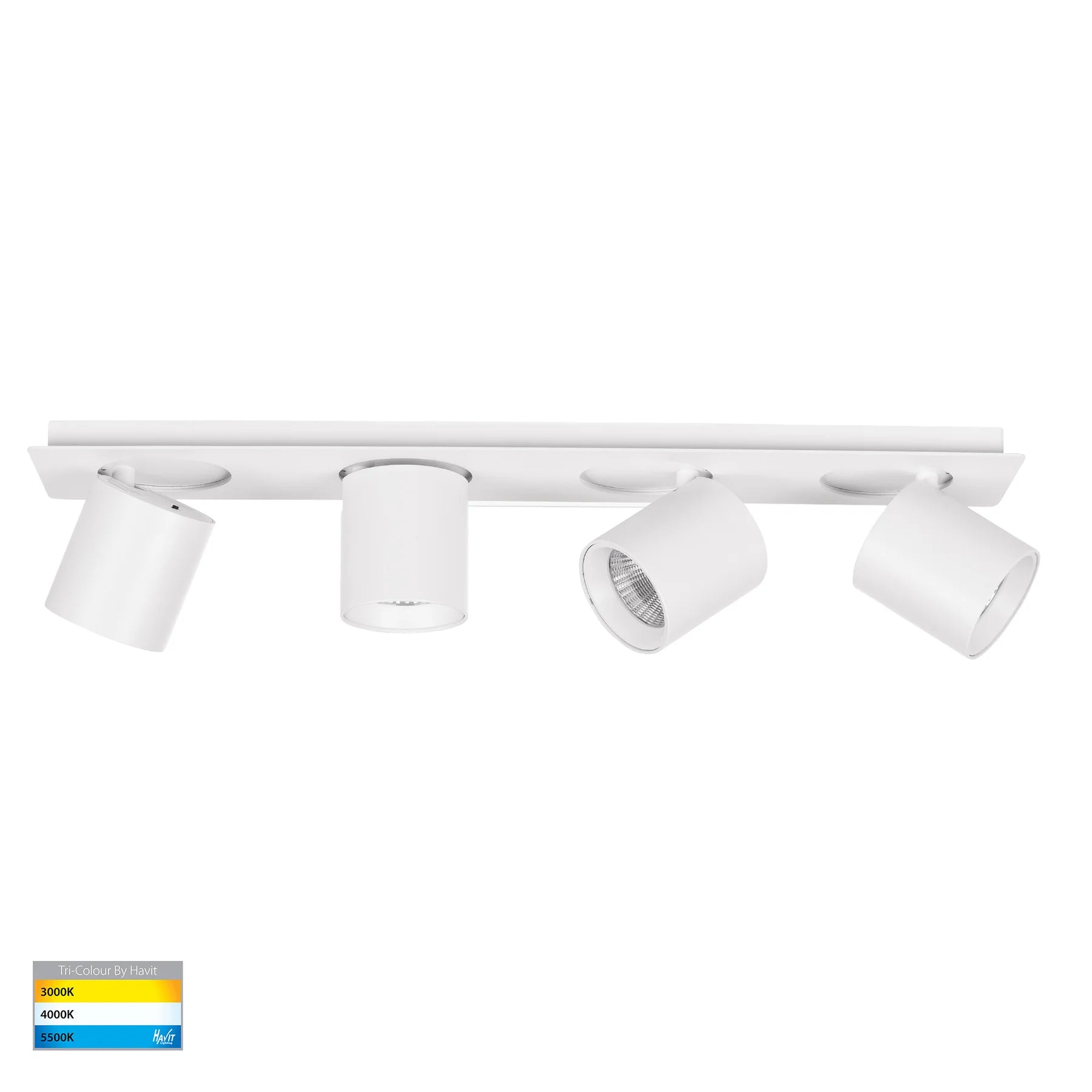 Havit HV4003T-4-WHT - Sbarra White 4 Light Adjustable Bar Light