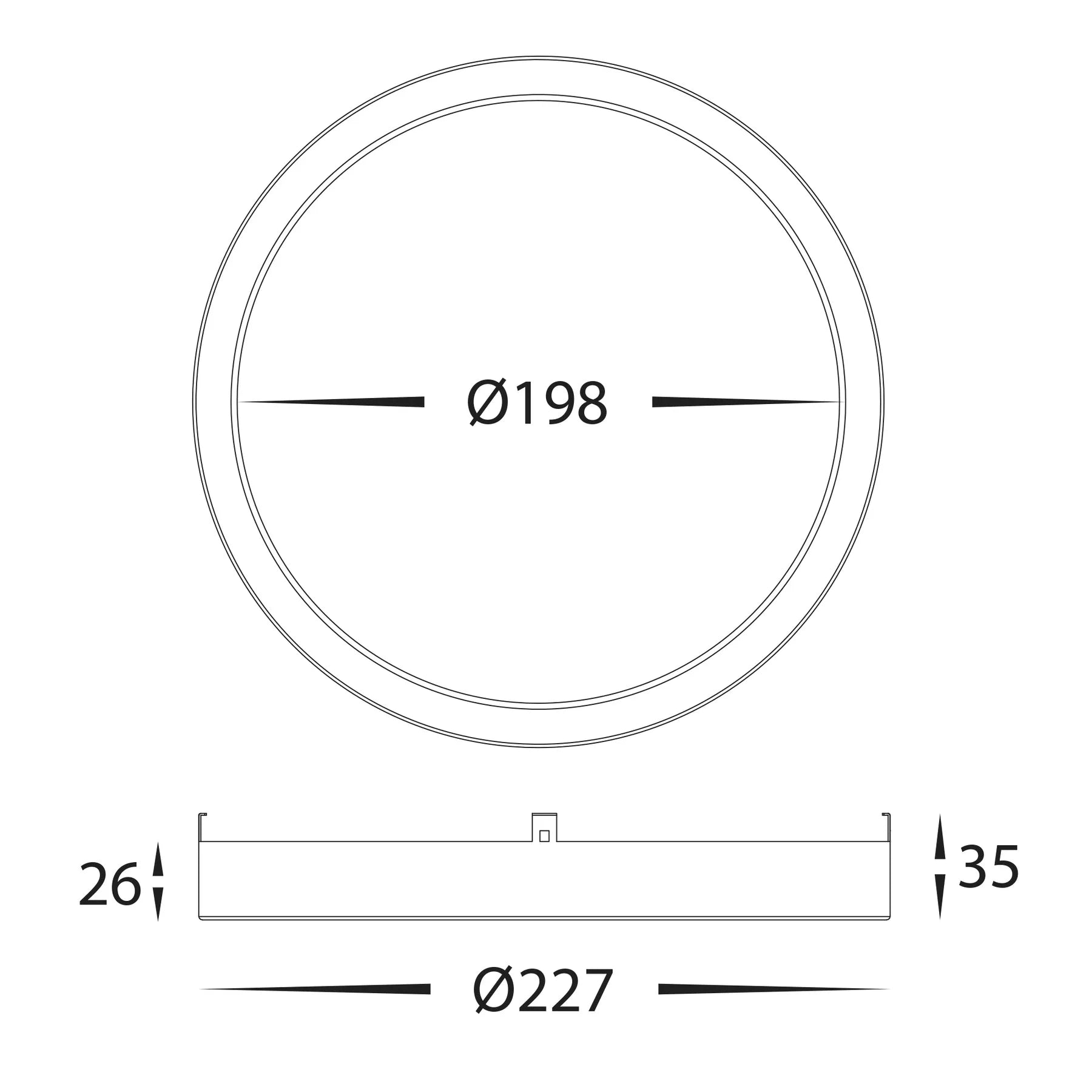 Havit HV5863-1-BLK - Auster Black Trim to suit HV5863S-WHT