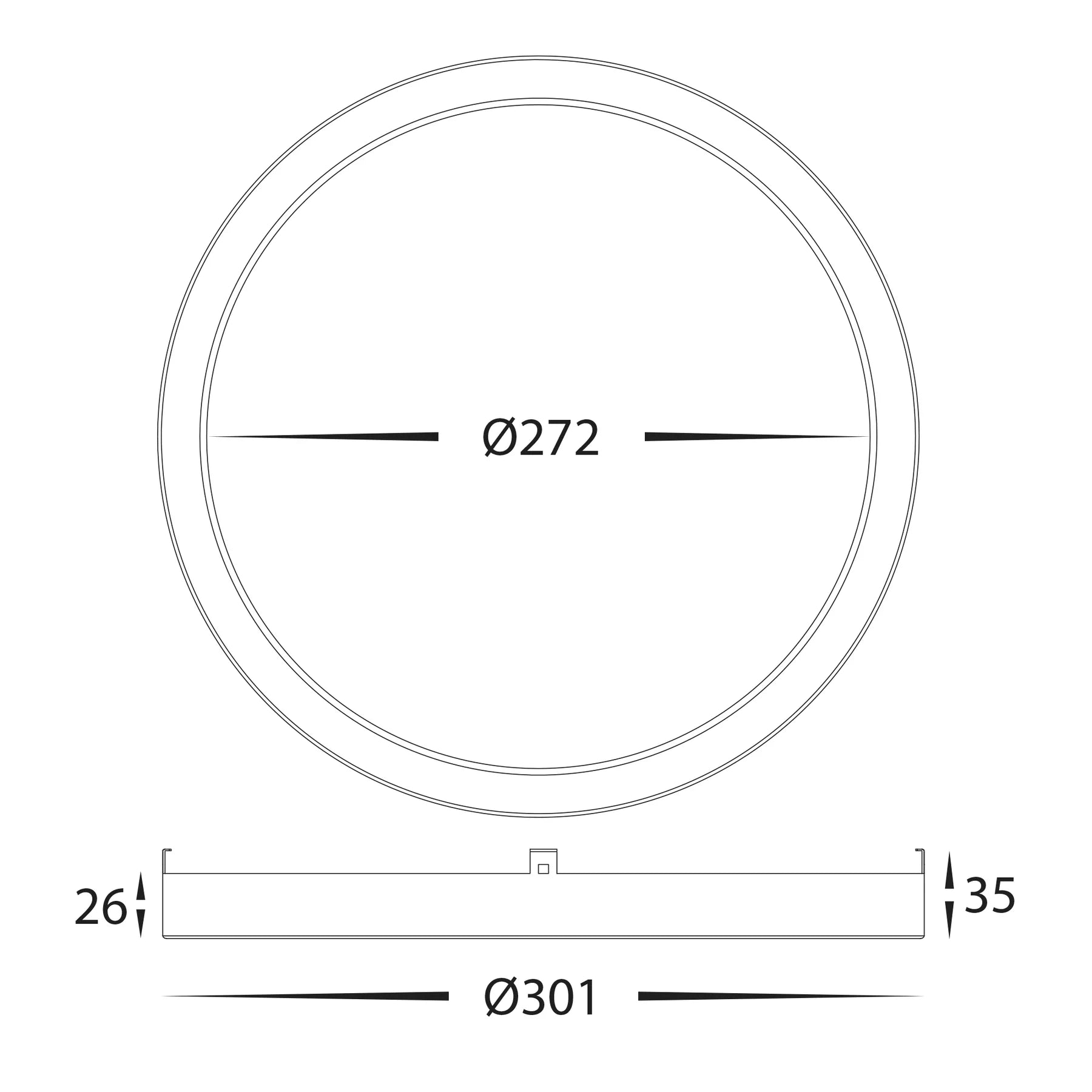 Havit HV5864-1-GLD - Auster Gold Trim to suit HV5864S-WHT
