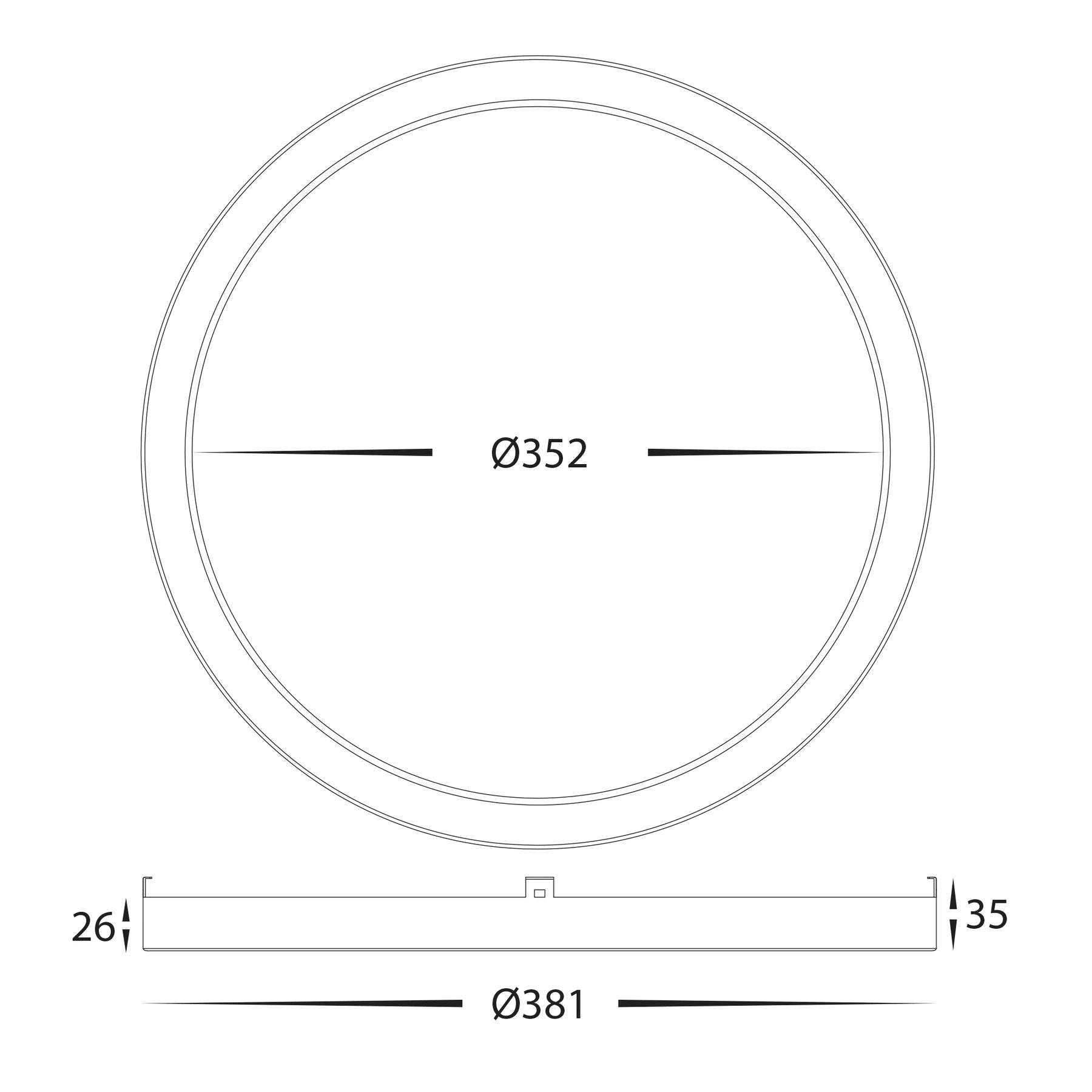 Havit HV5865-1-BLK - Auster Black Trim to suit HV5865S-WHT