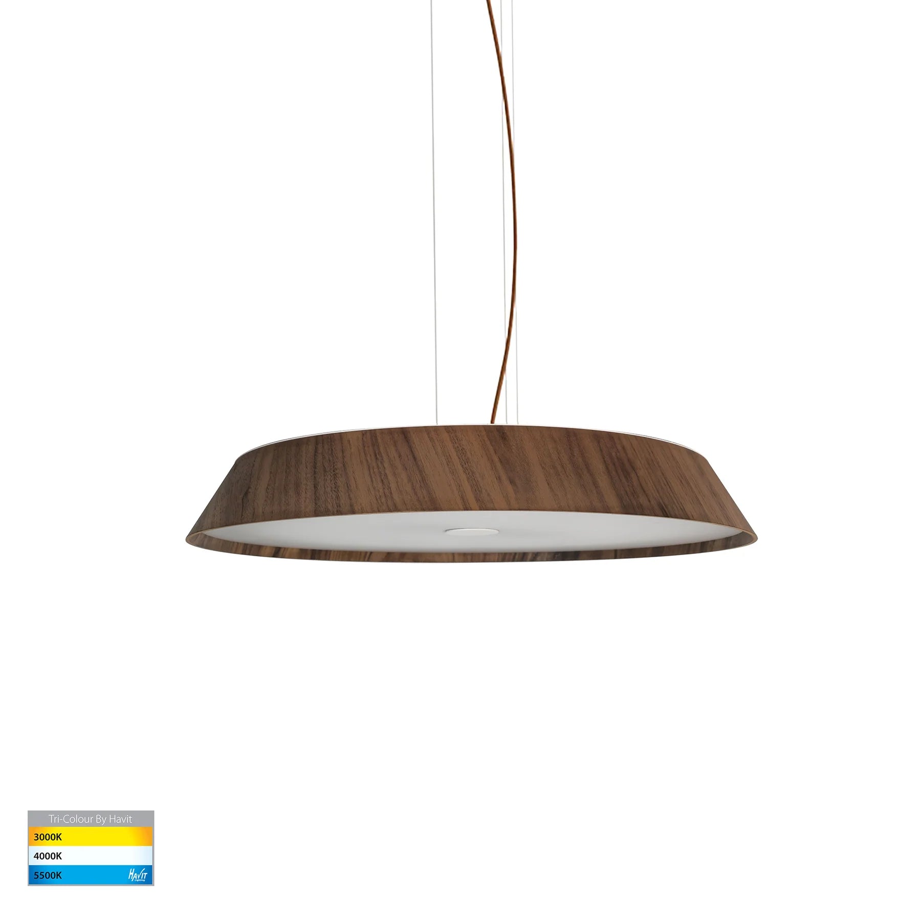 Havit Noyer 610mm Walnut Timber LED Pendant