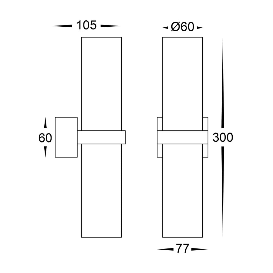Havit Albast Up & Down Wall Light with Alabaster Glass