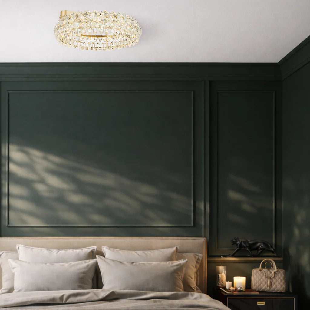 Telbix LANDIS CTC60 Crystal Oyster Light