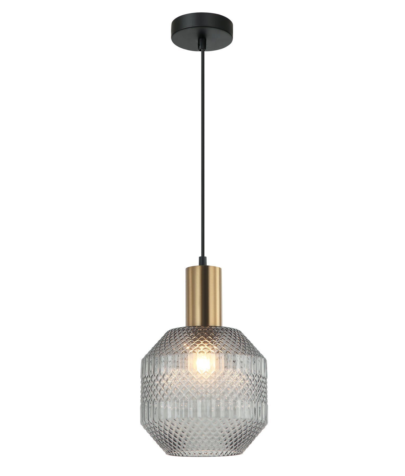 MARACA: Interior Glass Jar with Quadrilateral Segment Pendant Lights-CLA LIGHTING