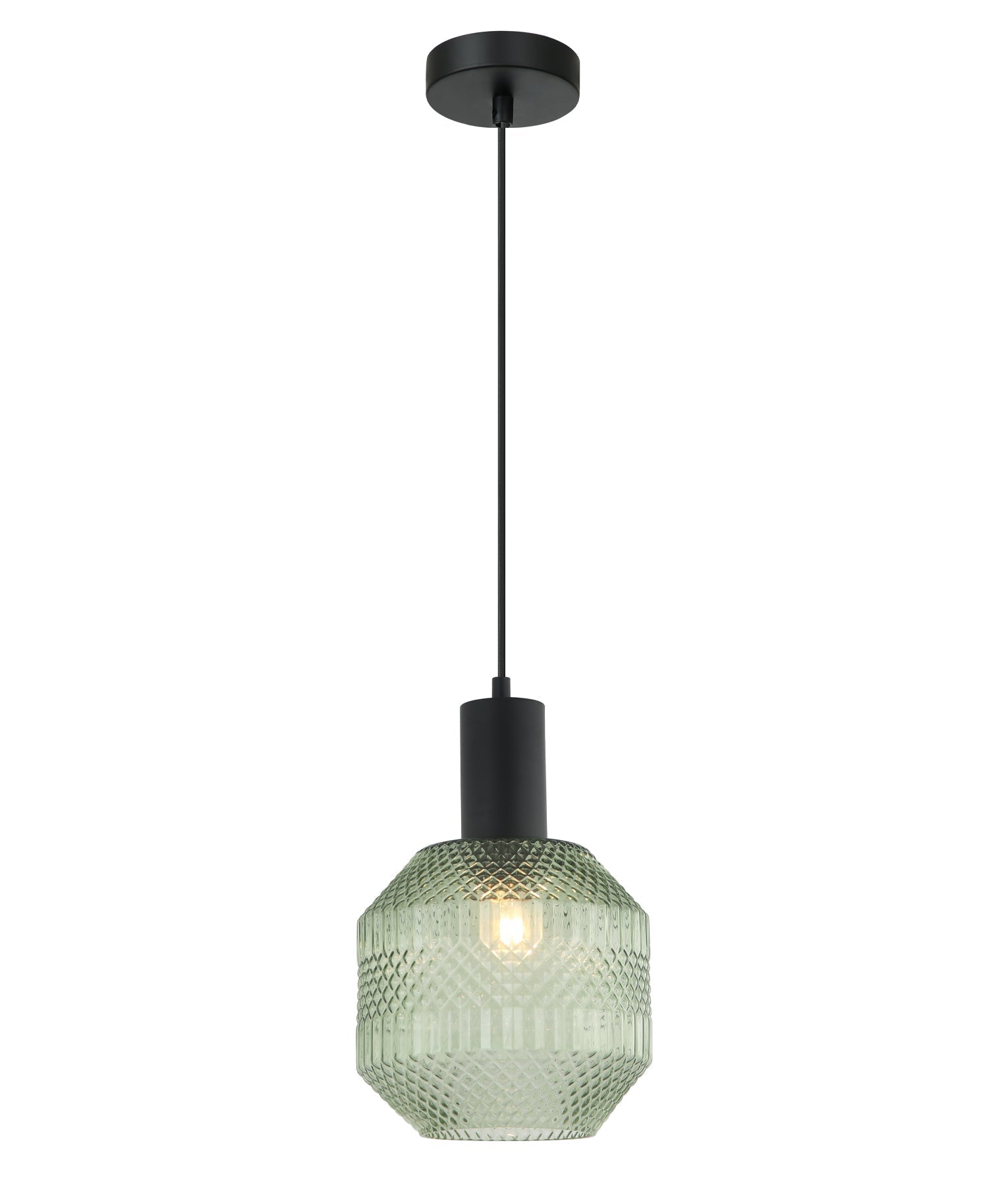 MARACA: Interior Glass Jar with Quadrilateral Segment Pendant Lights-CLA LIGHTING